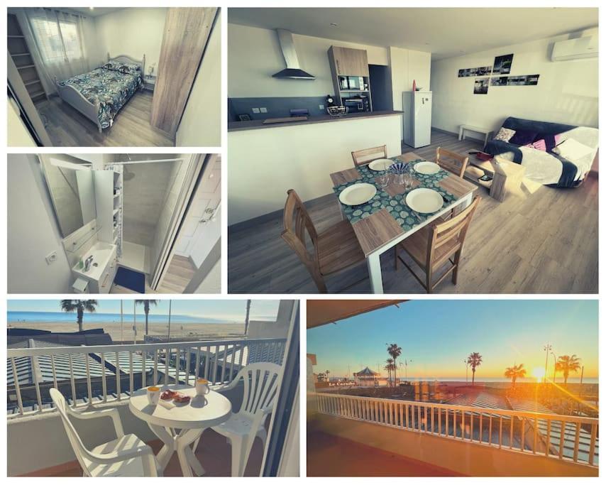 Le Carrousel - Apt Vue Mer - Plage A 10 M - Clim - Wifi Canet-en-Roussillon Ngoại thất bức ảnh